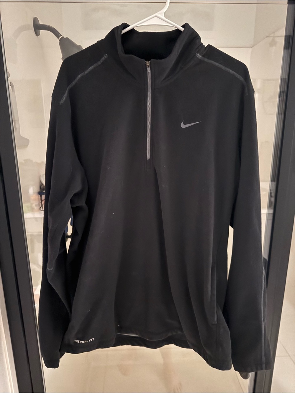 Nike Black Men’s Half-Zip Thermo-Fit Performance Pullover (XXL) Fits like XL